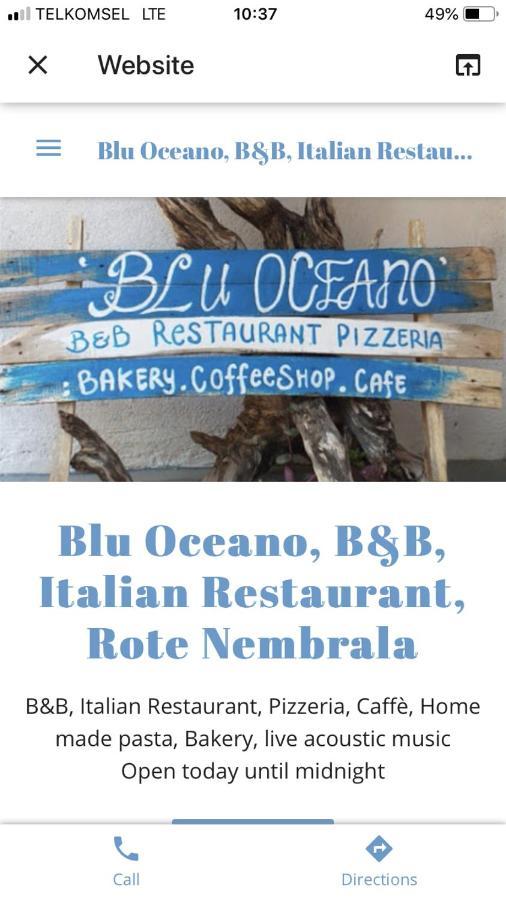 Blu Oceano B&B, Italian Restaurant Nembrala Ngoại thất bức ảnh